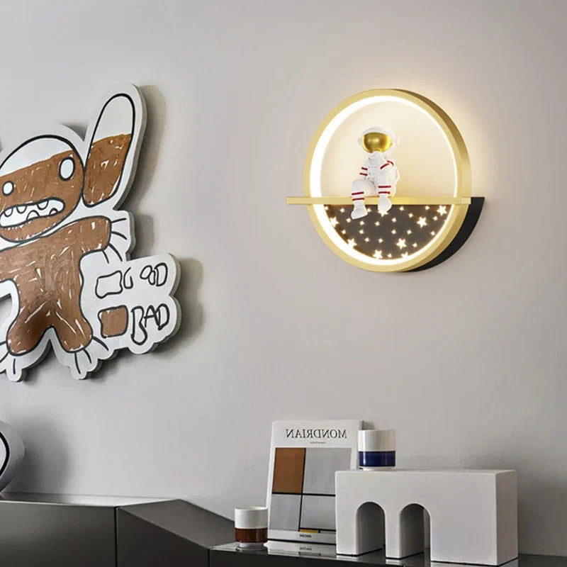 lampe de chevet lune astronaute décor minimaliste moderne