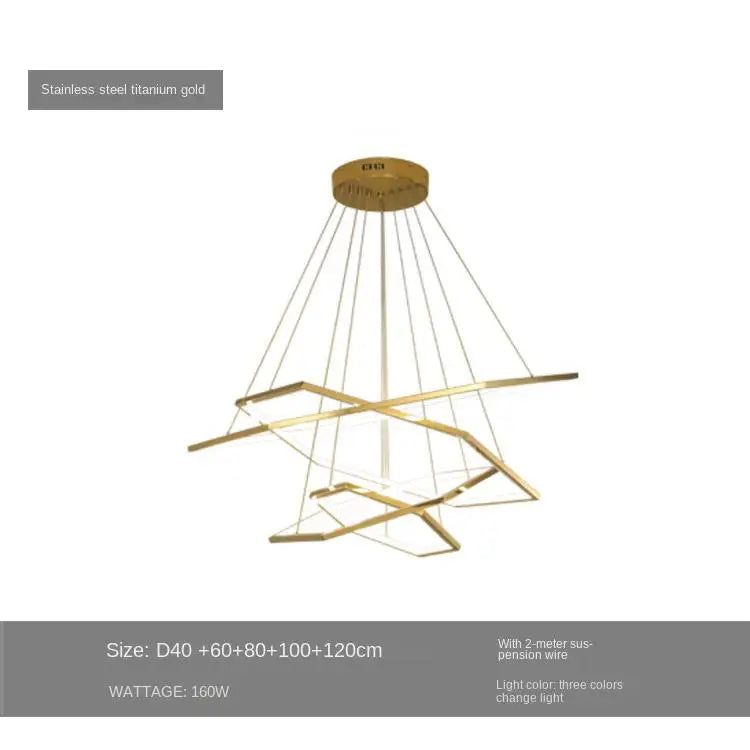 Suspension — Hexagone LED simple moderne luxe suspension