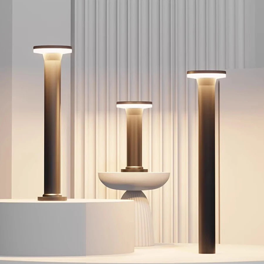 Borne lumineuse extérieure carrée en aluminium, forme champignon, IP54 – Carrélie