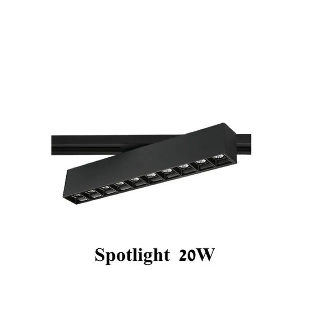 Plafonnier cree led rail éclairage pour magasins et intérieurs modernes Béryl Onde en Aluminium - Caractère & Élégance dans le Décor