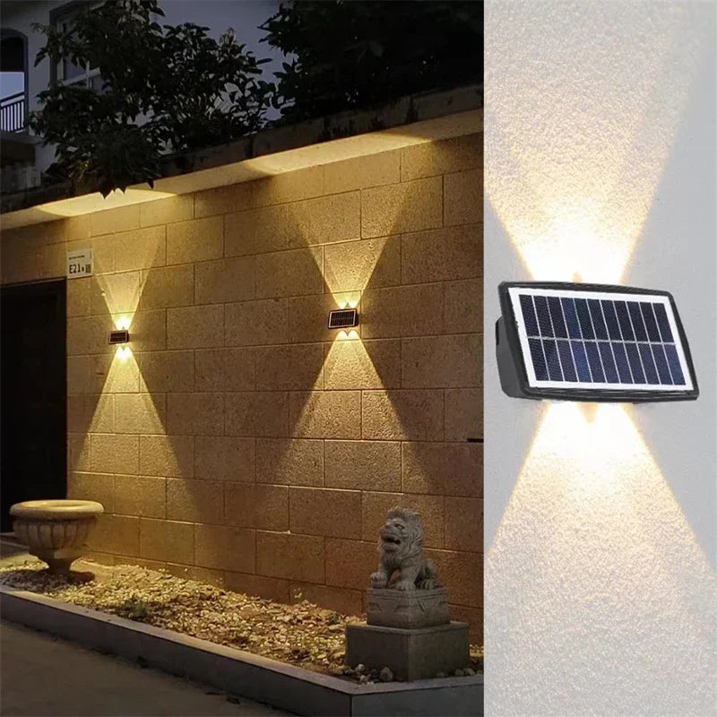 Applique murale — LED solaire étanche lumineuse pour jardin balcon