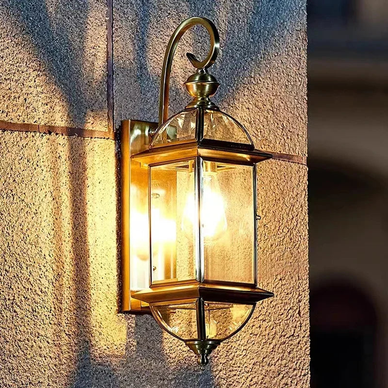 Applique murale — Extérieure en cuivre rétro pour jardin et balcon