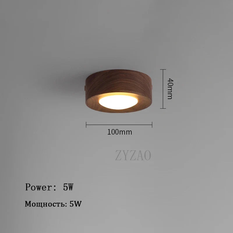 Lampe plafonnier en noyer et frêne led décoration maison Aurore Souffle en Bois - Une Touche Naturelle dans le Décor