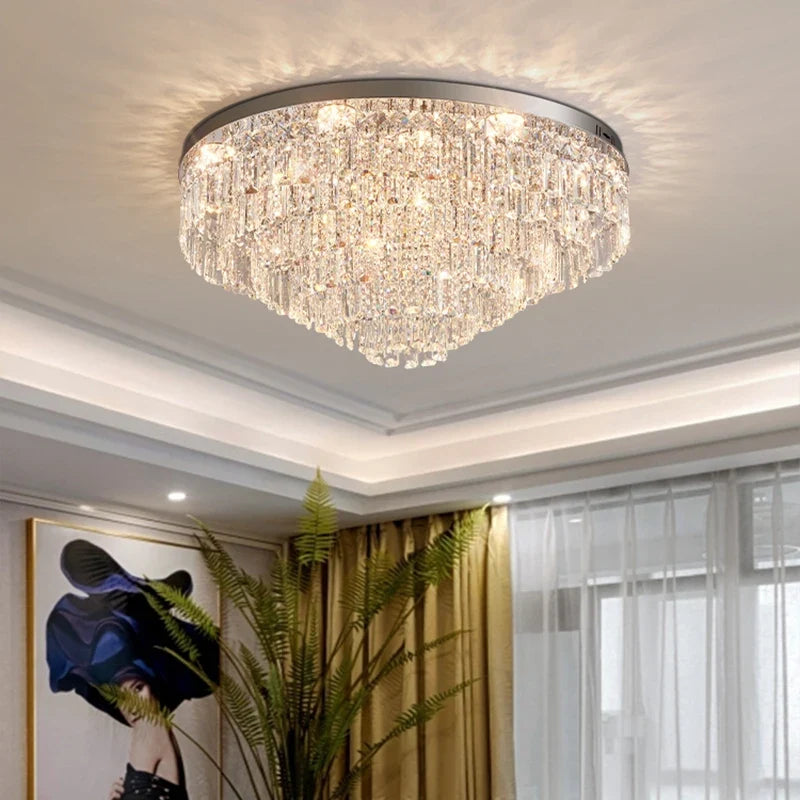 Plafonnier en cristal luxe style français atmosphère simple 2024 Maël Épure - Simplicité & Caractère au Quotidien