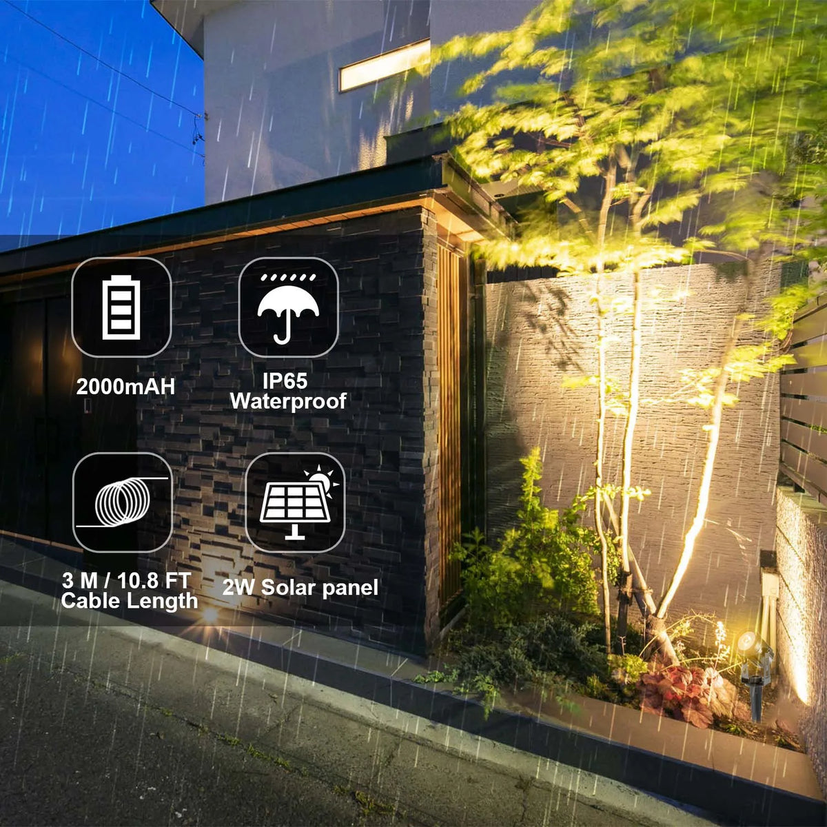Spot solaire LED de jardin, RVB ou blanc, IP65 – Solerive