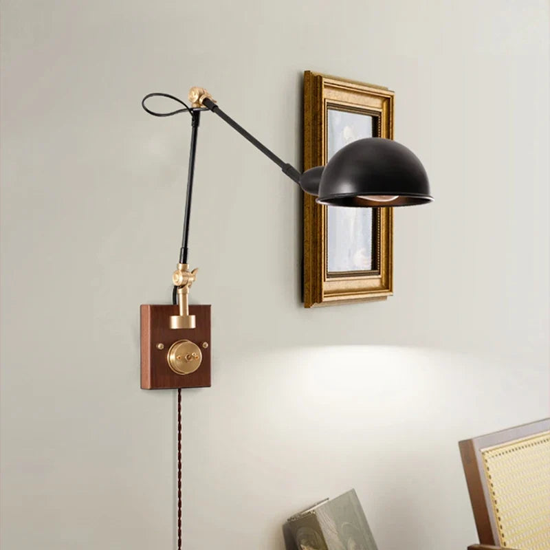 Applique murale moderne à bras long luminaire décoratif d'intérieur Nine Florilège en Bois - Chaleur du Bois & Atmosphère Accueillante