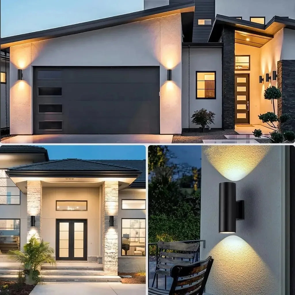 Applique murale — Moderne double tête éclairage extérieur étanche jardin