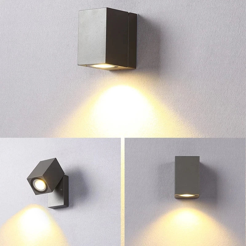 Applique murale — LED pliante extérieure IP65 étanche jardin porche lumière GU10 COB cour extérieure applique murale luminaire 5W