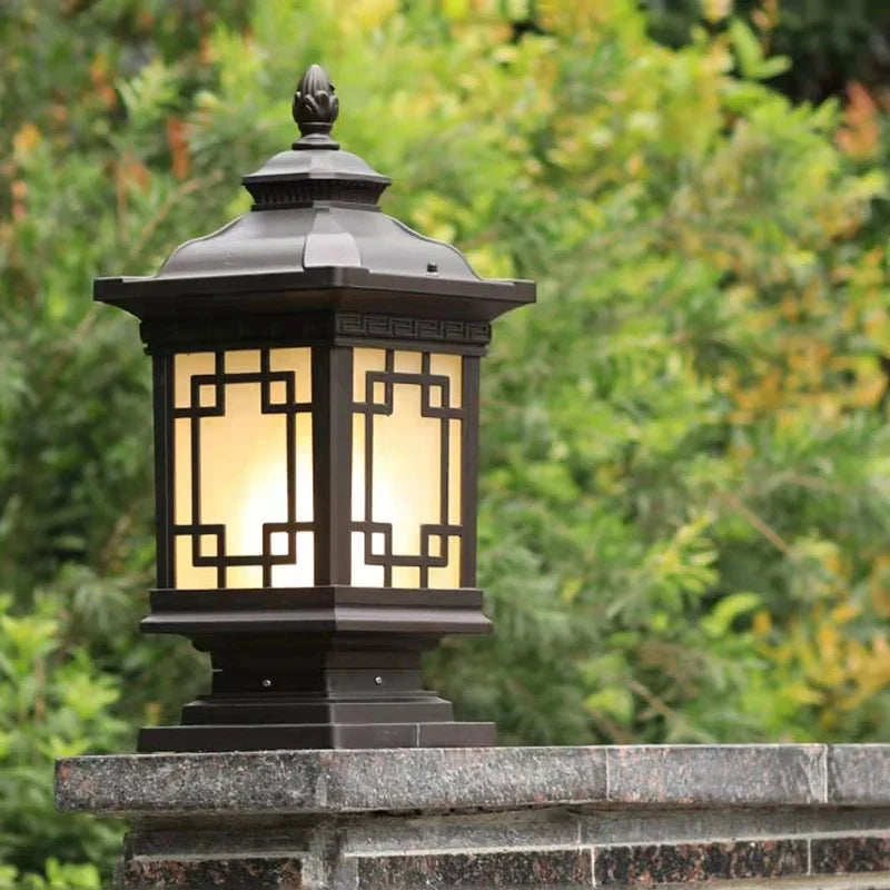 Lampadaire — Extérieur classique éclairage LED étanche pour jardin rétro