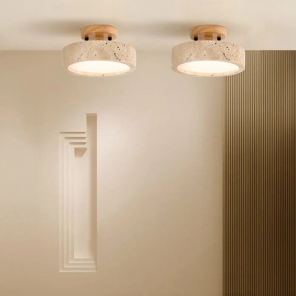 Plafonnier — En marbre wabi sabi pour décoration intérieure et extérieure