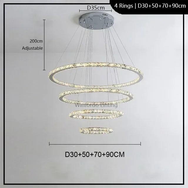 Lustre — En cristal winfordo pour hall d'exposition