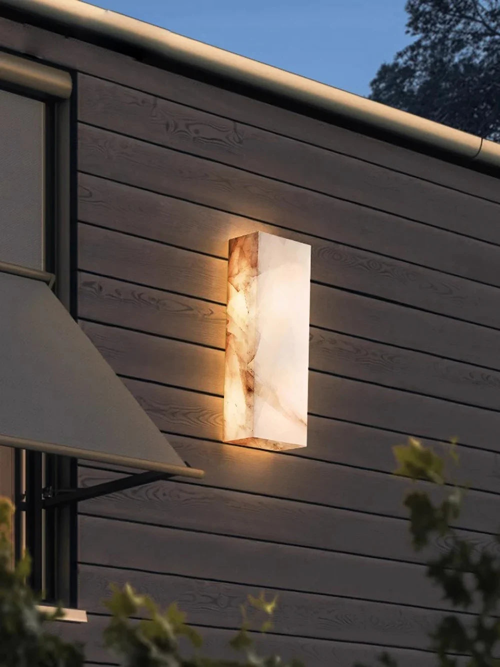 Applique murale — LED en marbre naturel étanche pour extérieur