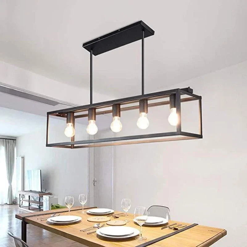 Plafonnier led suspendu style industriel rétro avec câble réglable Solène Écrin - Esprit Atelier & Présence Décorative