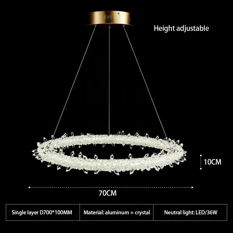 Lustre — Moderne en cristal design pour décoration intérieure élégante