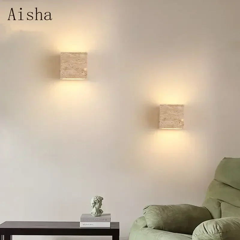 Applique murale en pierre pour jardin et cour décorative Manon Arpège - Un Accent Lumineux pour Vos Extérieurs