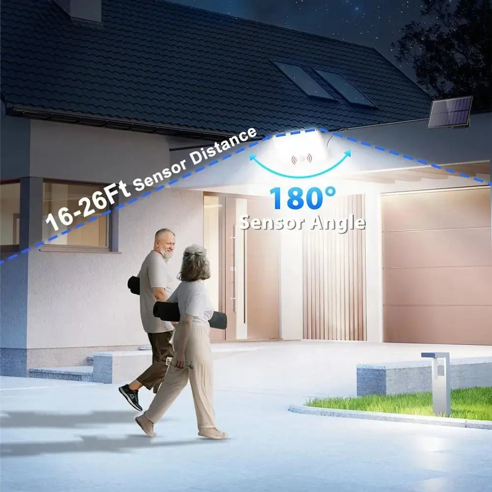 Luminaire — LED lumière solaire extérieure étanche avec capteur de mouvement 3 modes