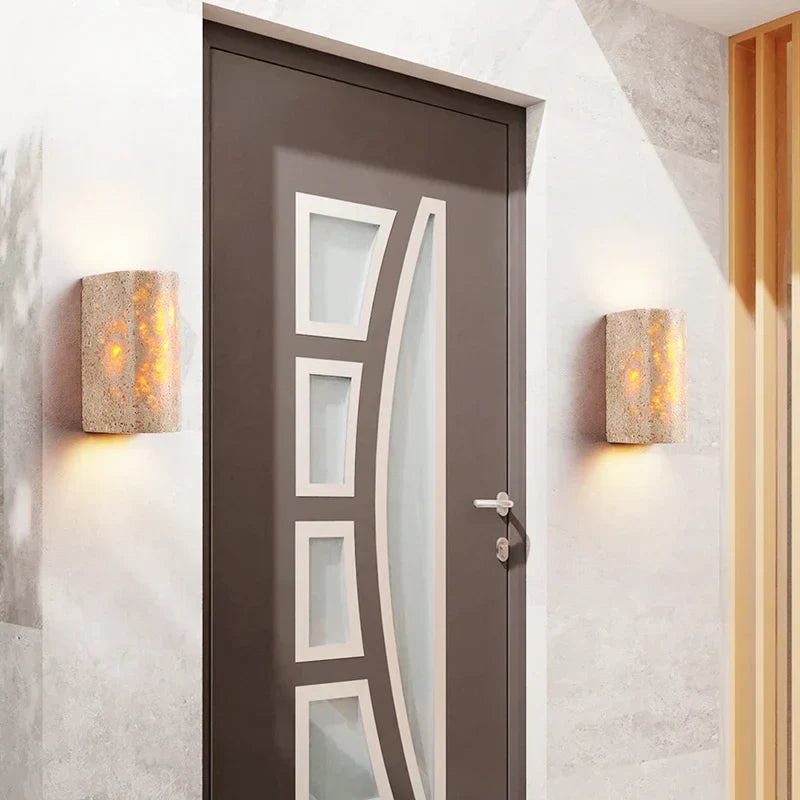 Applique murale — LED en pierre pour décoration extérieure et ambiance chaleureuse