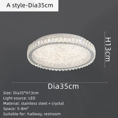 Plafonnier — LED rond moderne en cristal pour restaurant hôtel 2022
