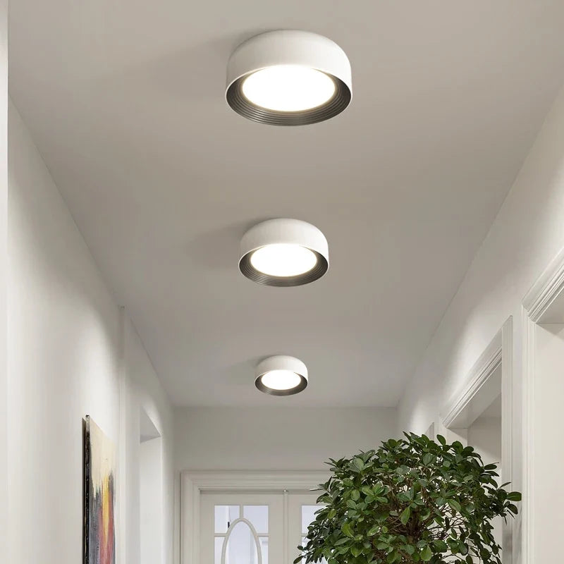 Plafonnier — Rétro à spectre complet protection des yeux bauhaus chrome