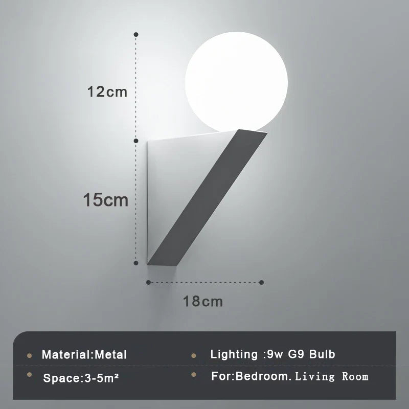 Applique murale — Moderne en verre pour intérieur avec éclairage LED
