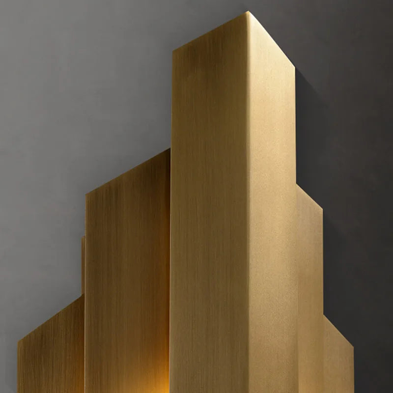 Applique murale — Moderne en acier inoxydable doré pour intérieur