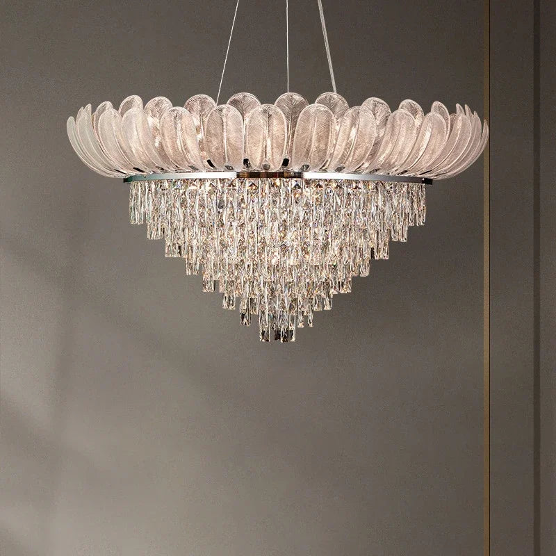 Lustre — En cristal de luxe pour décoration intérieure