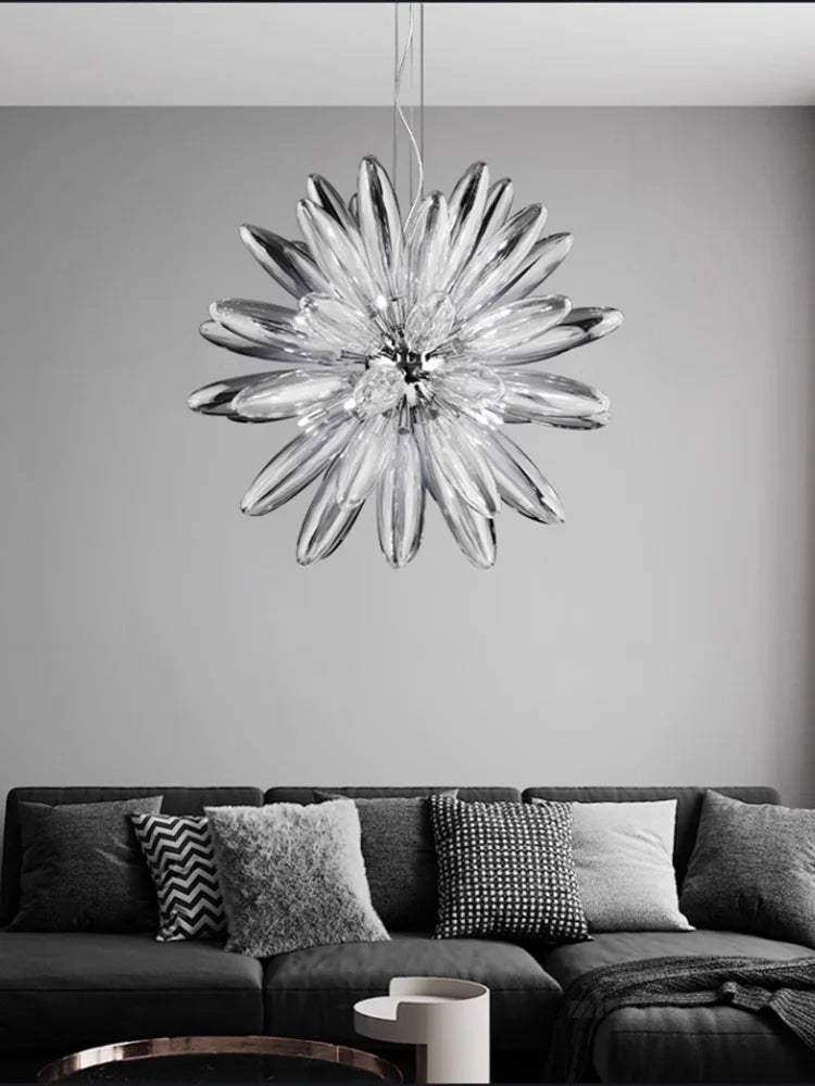 Abat-jour — À LED design avec abat-jour en verre élégante finition brillante