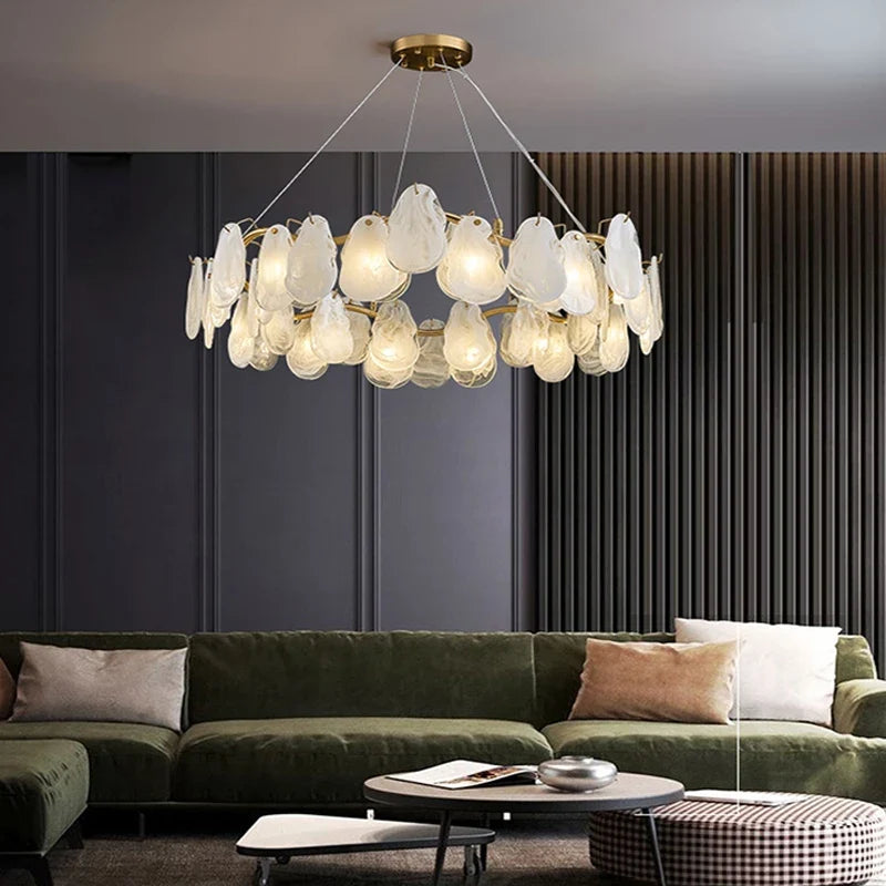 Lustre — Suspendu en verre design nuage créatif moderne
