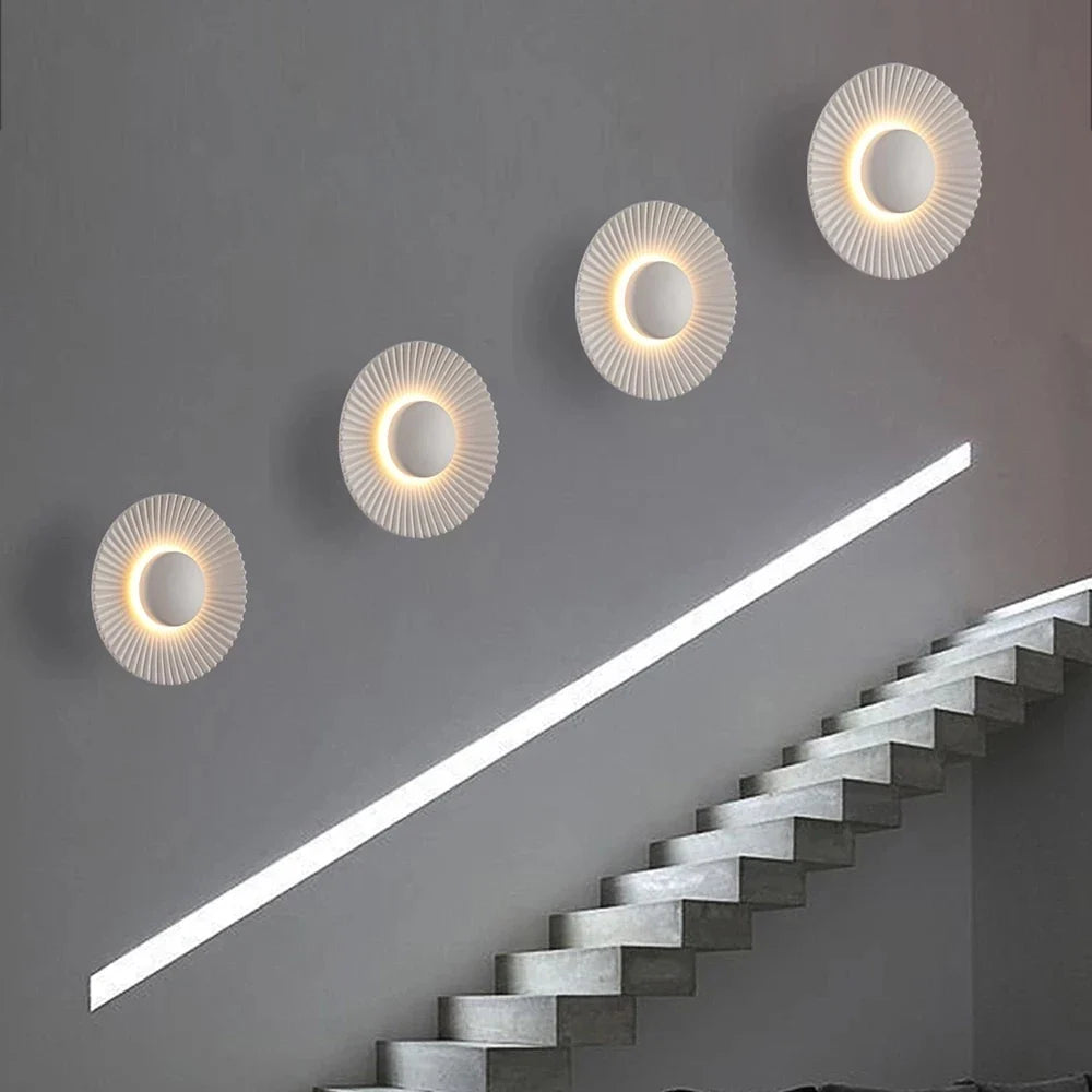 Applique murale led moderne en forme de disque pour décoration intérieure Yuna Voile en Disque - Formes Arrondies & Harmonie Visuelle
