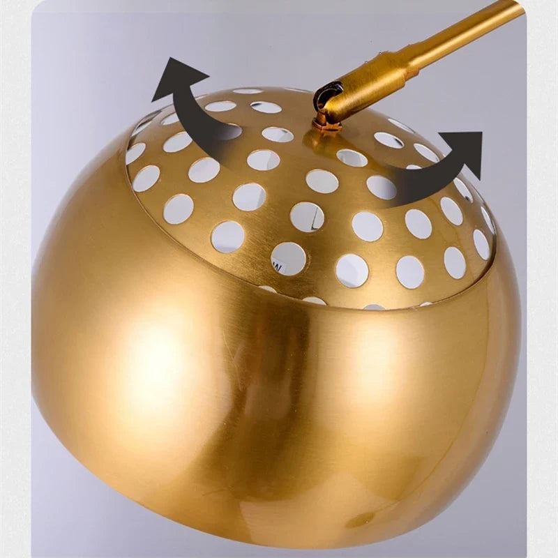 Lampadaire arc en métal LED décoration galvanoplastie – Séliane Épure