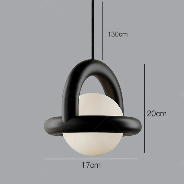 Suspension — Nordique Simple Ballon Suspension Lampe Jupiter Boule Lampe Chambre Chevet Balconbar Café Petite Suspension Art Designer Lustre