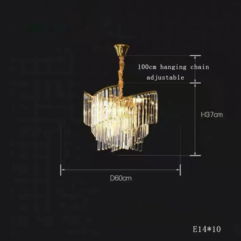 Lustre — En cristal design dimmable pour une ambiance élégante