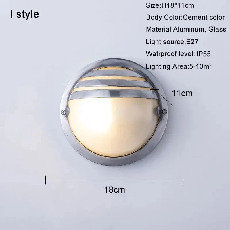 Applique murale — LED rétro imperméable en aluminium idéale pour extérieur et intérieur
