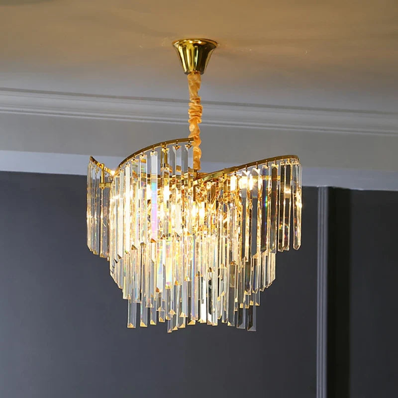 Lustre — En cristal design dimmable pour une ambiance élégante