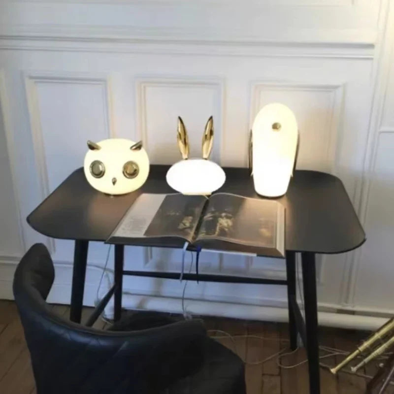 lampe de bureau led design animal créatif minimaliste décoratif