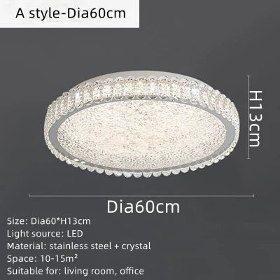 Plafonnier — LED rond moderne en cristal pour restaurant hôtel 2022