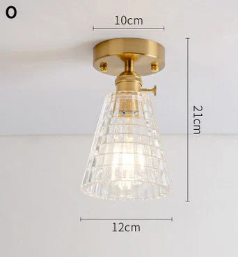 Plafonnier — Moderne japonais en verre sculpté rétro élégant
