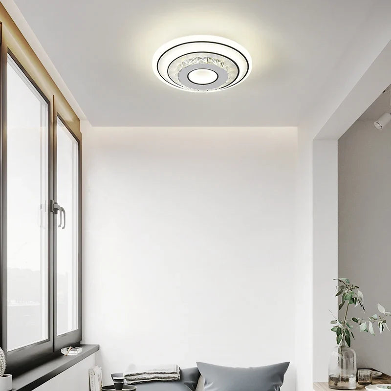 Plafonnier moderne minimaliste en cristal à led créatif Lucien Harmonie - Lignes Épurées & Atmosphère Sereine
