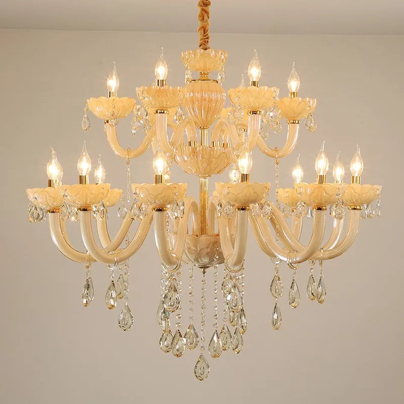 Lustre — En cristal moderne pour décoration intérieure avec éclairage LED