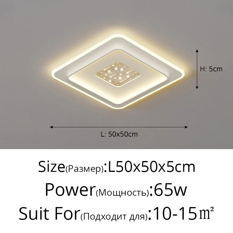 Lampe Plafond moderne à LEDs pour chambre cuisine étude éclairage salon luminosité réglable Led plafonnier luminaire Isaline Clairval - Une Note Actuelle dans le Décor