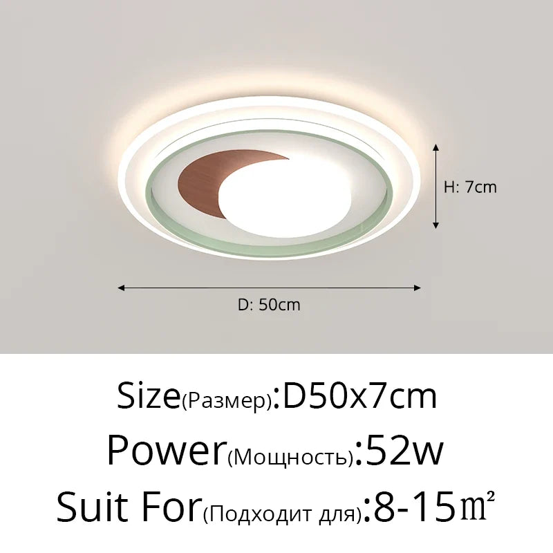 Lustre — Nordique en bois pour éclairage intérieur lampara techo