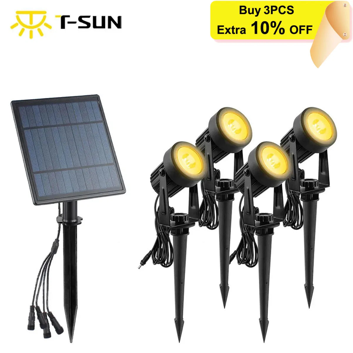 Spot solaire LED de jardin, RVB ou blanc, IP65 – Solerive
