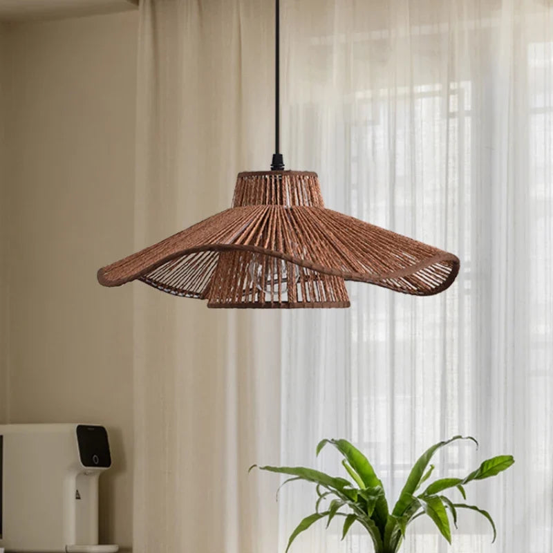 Suspension Wabi-sabi Oscar Brume en Corde de Chanvre