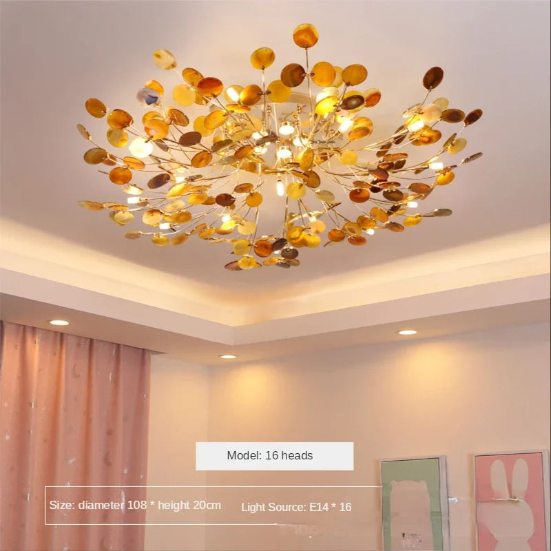 Plafonnier nordique en Agate de Jade naturel Gautier Horizon - Simplicité du Design & Décor Raffiné