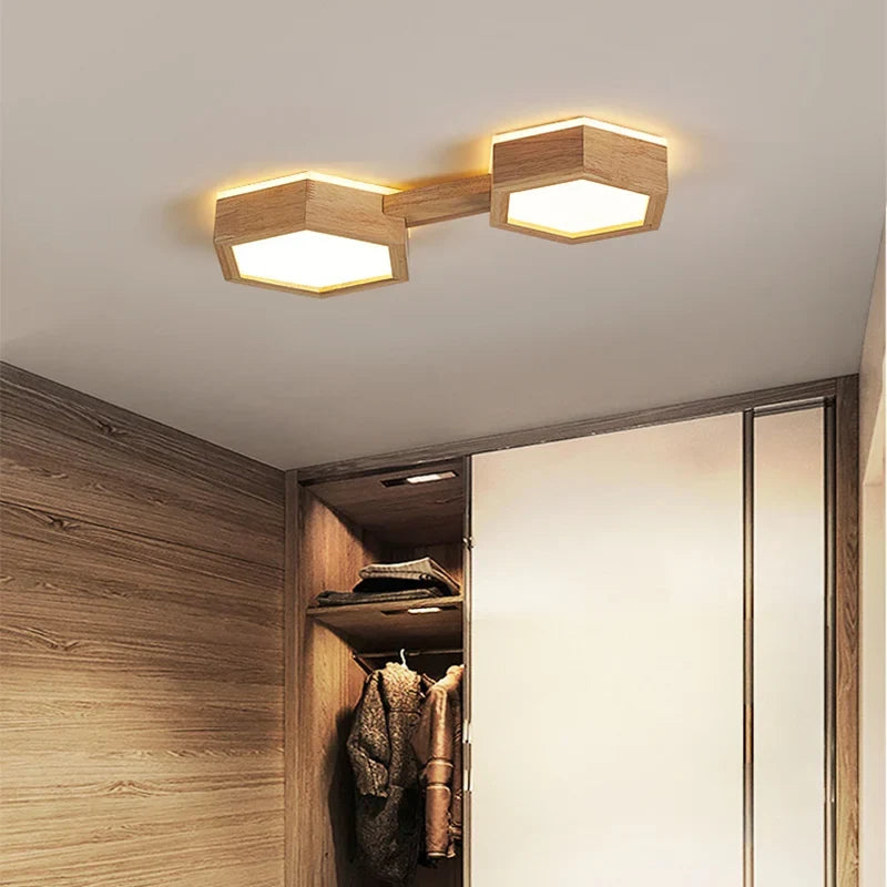 Plafonnier led en bois pour décoration intérieure moderne Tiphaine Halo - Esprit Naturel & Décor Chaleureux