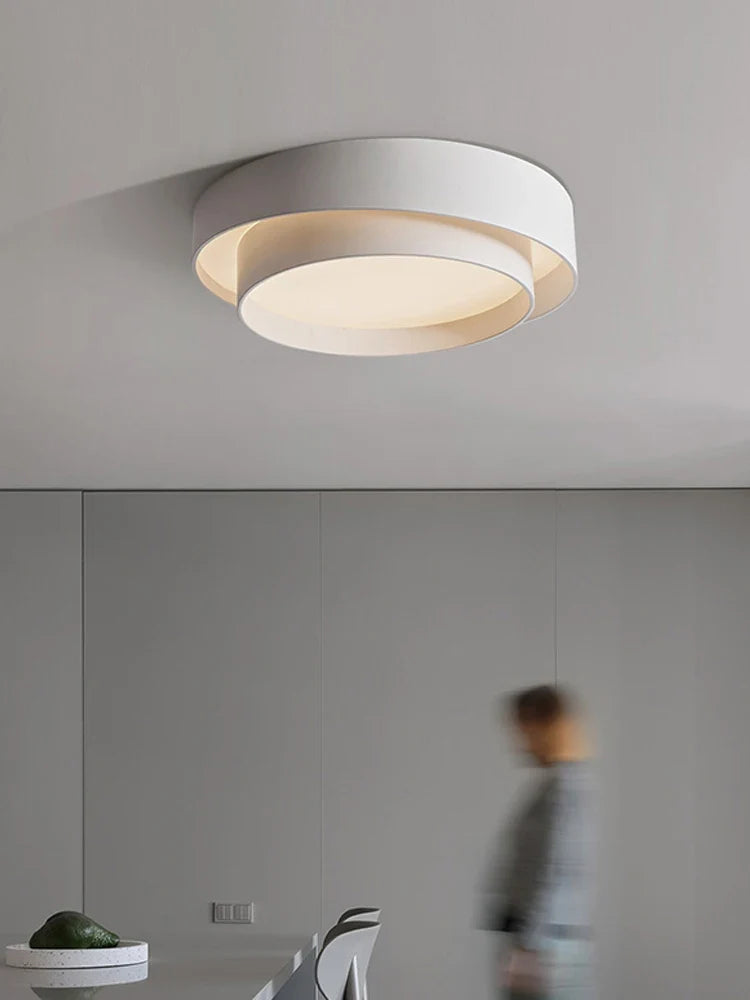 Plafonnier rond moderne led design pour divers espaces Olympe Clairval - Courbes Douces & Décor Équilibré