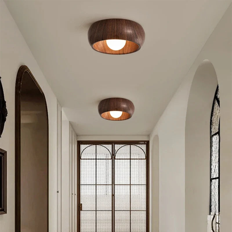 Plafonnier — À LED style wabi-sabi nordique rétro créatif