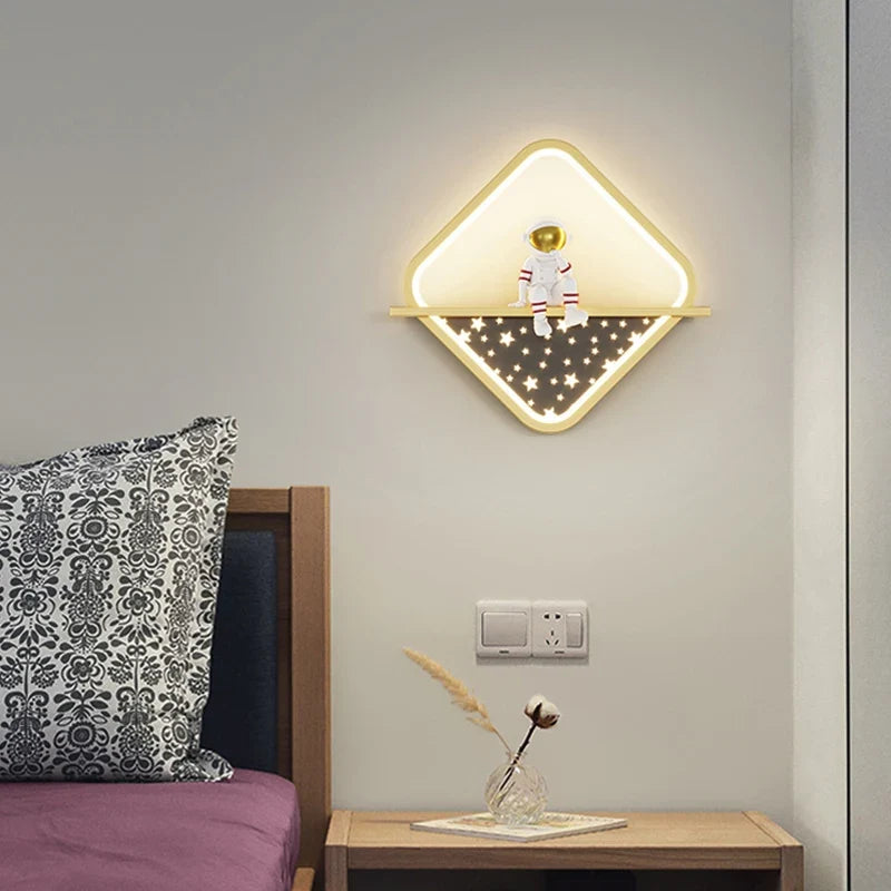 lampe de chevet lune astronaute décor minimaliste moderne