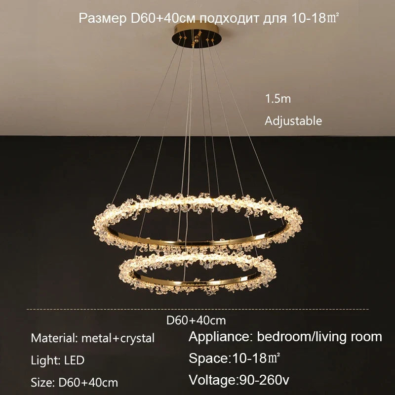 Suspension — Moderne en cristal de luxe suspension décorative