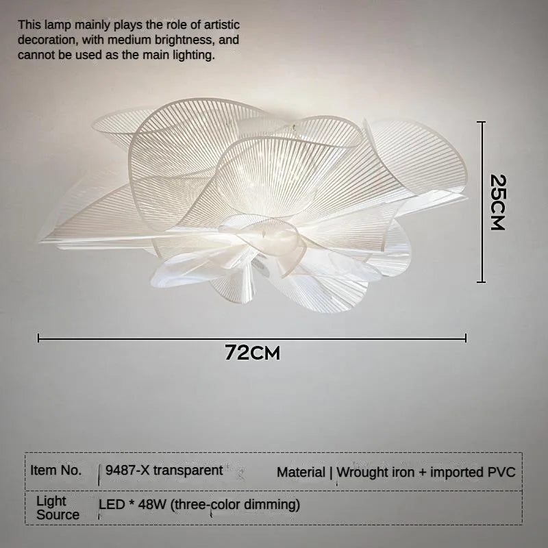 Plafonnier LED en PVC noir pour chambre à coucher Valentine Éveil - Présence Décorative & Harmonie Intérieure